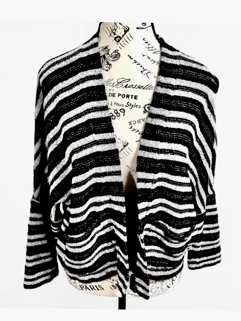 π₯Madewell Upbeat Striped Open Front Cocoon Cardigan Sweater XS/Sπ